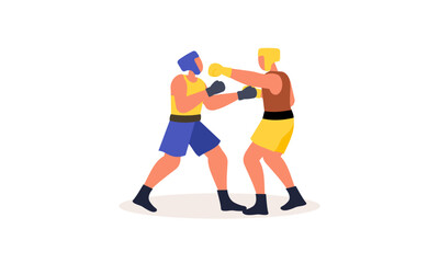 Fototapeta na wymiar Boxing sport illustration concept vector
