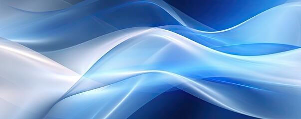 Fototapeta premium Futuristic glow. Blue gradient abstract art wallpaper light background modern graphic design motion banner for your website Generative AI illustrations