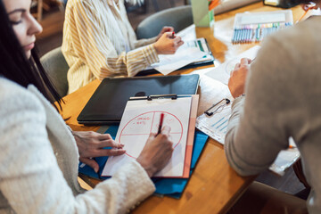 Modern business team discussing new ideas at the office. Business people on meeting in modern office.