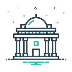Naklejka premium Mix icon for hchigh court 