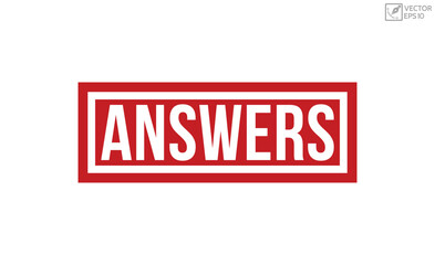Fototapeta premium Answers Red Rubber Stamp vector design.