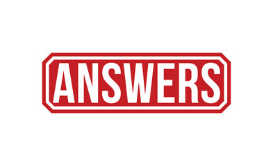 Answers Red Rubber Stamp vector design.