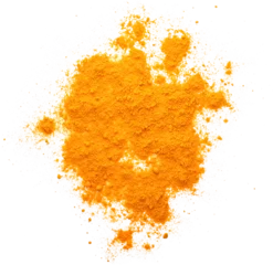 Rolgordijnen Yellow turmeric powder transparent png © saneh