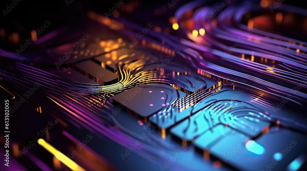 Poster modern digital abstract 3d background. can be used in the description of network abilities, technolo