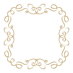 Vintage style vector calligraphic frame.