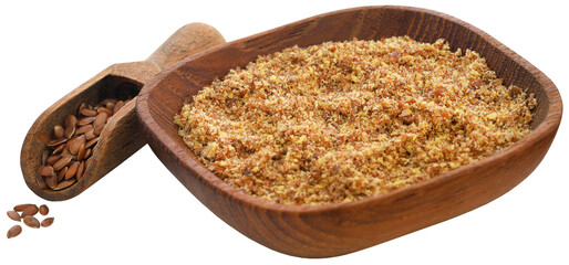 Crushed flax seeds