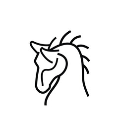 Line Art Horse Icon