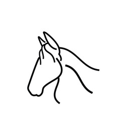Line Art Horse Icon