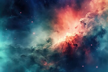 Obraz na płótnie Canvas Space Nebula with Stars | Colourful Deep Space Nebulae | Gas Giant Supernova Star Explosion