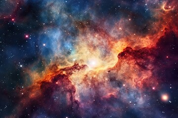 Fototapeta na wymiar Space Nebula with Stars | Colourful Deep Space Nebulae | Gas Giant Supernova Star Explosion