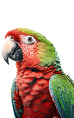 Parrot portrait, PNG background.