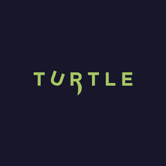 text logo turtle illustration that can be used for logos, design, vector, icons for business, branding, companies and others