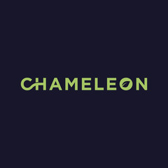 text logo chameleon illustration that can be used for logos, design, vector, icons for business, branding, companies and others
