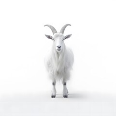 A pure white background image with a colored animal