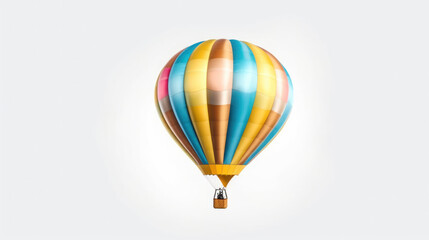 Fototapeta premium beautiful hot air balloon isolated white background. Generative Ai