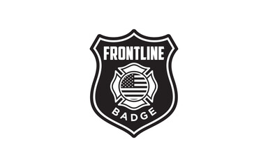 Logo Police Officer badge decorative. police shield design template