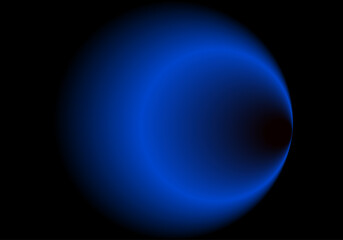 Fondo de degradado azul negro radial. Halo circular azul sobre fondo negro. Letra C en degradado azul negro
