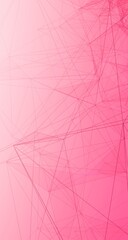 Pink white gradient vertical web banner background. Fantasy abstract technology, engineering and science wallpaper with particles and plexus connected lines. Wireframe 3D illustration and copy space