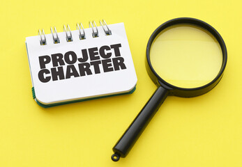 BUSINESS CONCEPT - Project Charter on sticky notes
