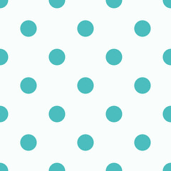 Blue Large Polka Dots Pattern Repeat Background