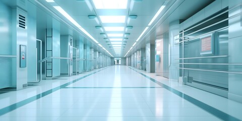 Blurred interior of hospital - abstract medical background