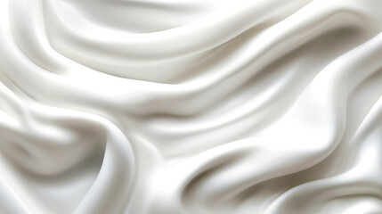Smooth elegant white silk or satin cloth texture. Abstract background. Banner. Generated AI