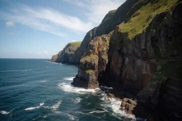 Fototapeta na wymiar Coastal cliffs by the sea