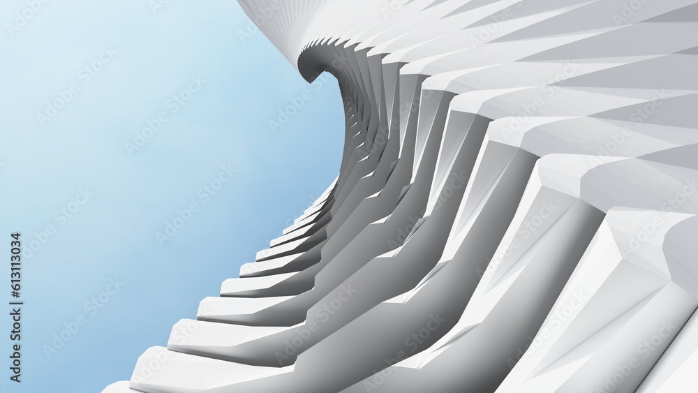 Aufkleber futuristic architecture background 3d render