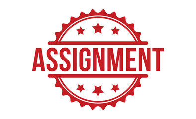 Assignment Red Rubber Stamp vector design.