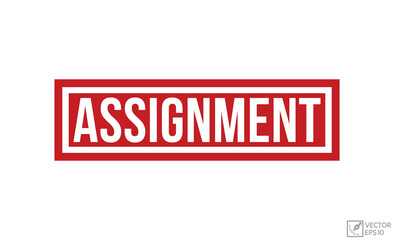 Assignment Red Rubber Stamp vector design.