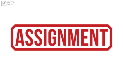 Assignment Red Rubber Stamp vector design.