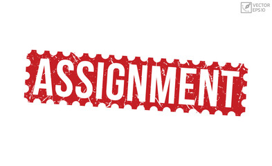 Fototapeta premium Assignment grunge rubber stamp vector illustration on white background. Assignment rubber stamp .