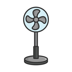 electric fan icon vector design template in white background