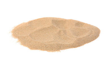 Beautiful dry beach sand isolated on white
