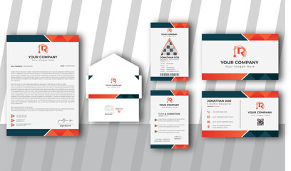  Set of Business identity design templates, Corporate Identity Template, Modern Vector illustration