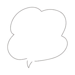 シンプルな手書き吹き出し_黒