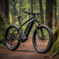 Fototapeta premium new electric bike with 1000Wh battery Generated AI