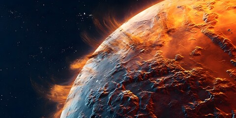 Fototapeta premium Extremely detailed Extreme closeup, unreal imagination with Moon, boca nature background, top view, in style of nature unreal imagination photography