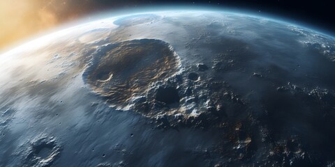 Extremely detailed Extreme closeup, unreal imagination with Moon, boca nature background, top view, in style of nature unreal imagination photography