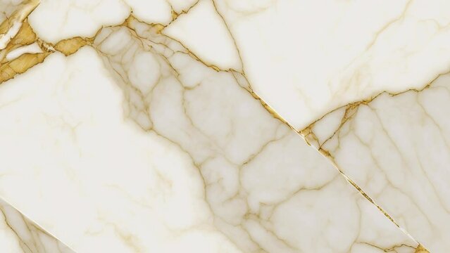 Luxury White Marble stone with gold lines background texture. Slow panoramic camera motion, macro with deep focus (blur). High detailed 4K video.  Pattern texture surface panning background. 
