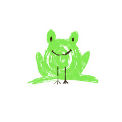 frog on a leaf