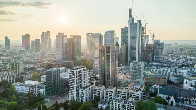 Frankfurt Skyline before Sunset