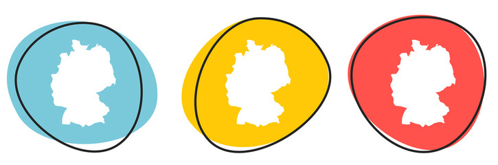 Button Banner für Website oder Business: Deutschland oder Deutschlandkarte