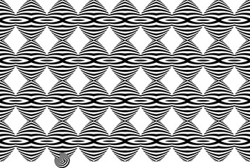 black and white seamless pattern geometric arts diamond design texture element print tile damask monochrome line pattern.