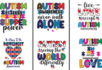 Autism Sublimation Design Bundle, T-Shirt Design, Mug Design.