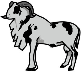 Sacrificial goat illustration