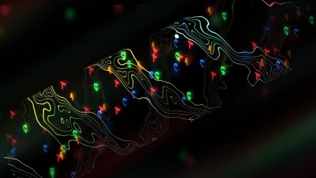 Digital DNA Science Art colorful background loop video