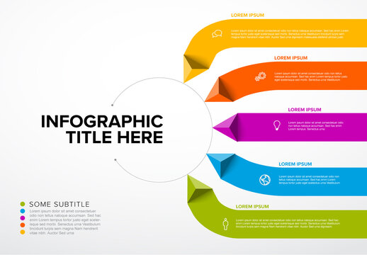 Vector Multipurpose Infographic Template Made From Lines, Stripes And Icons