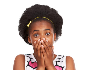 Portrait, wow or shocked girl teenager in shock after fake news, secret drama or crazy gossip...