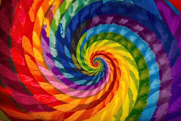 Spiral pattern background in the style of esoteric symbolism and vibrant colors. Generative AI